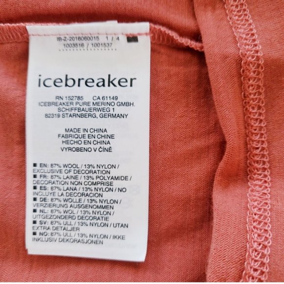 Merino Tech Lite Sleeve Asteroid Chinese T-shirt, S - Picture 5 of 6